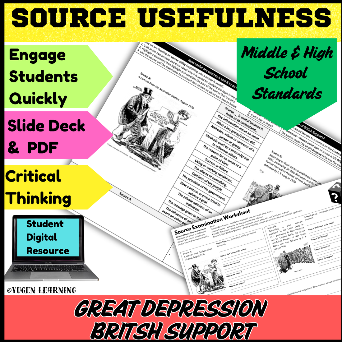 Australian History - Great Depression View of British support Source Usefulness