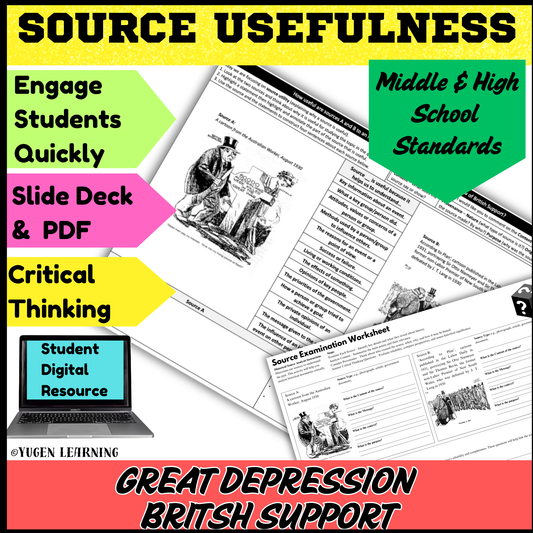 Australian History - Great Depression View of British support Source Usefulness