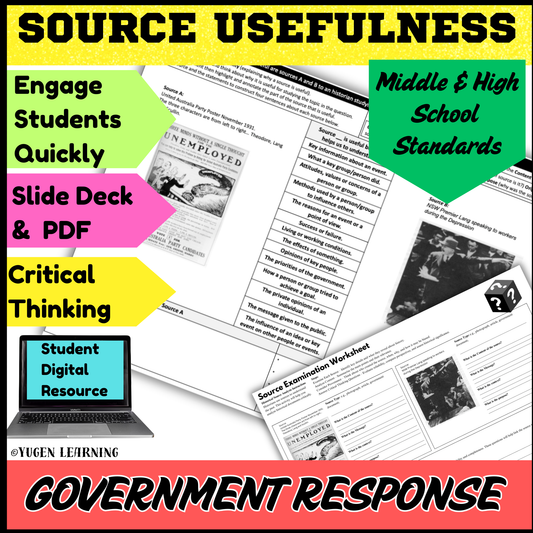 Australian History, Great Depression Government response Source Usefulness