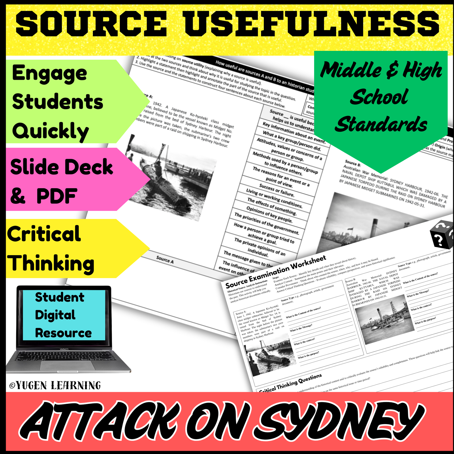 Australian History - WW2 Japanese Attack on Sydney Harbour Source Usefulness