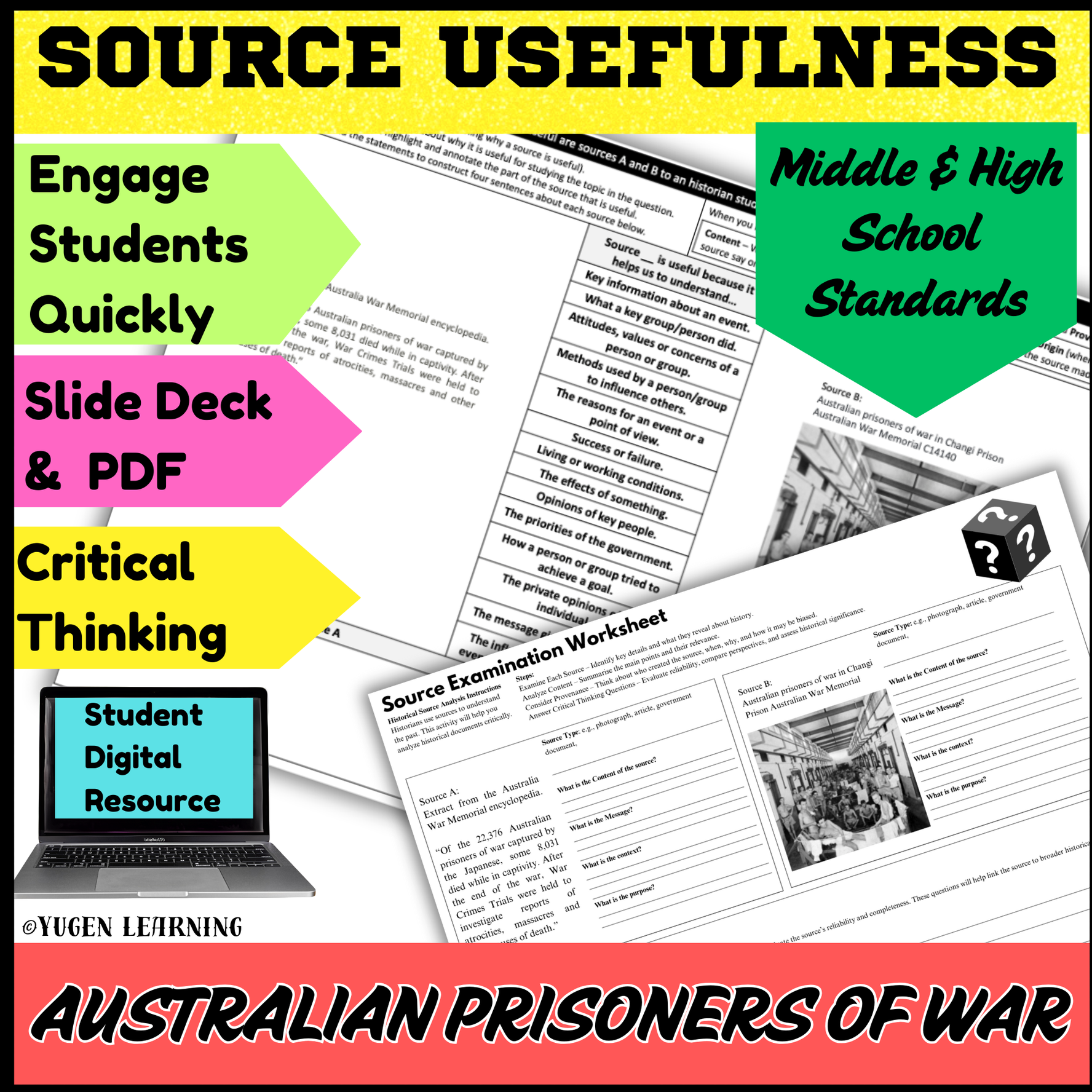 Australian History - WW2 Prisoners of War held by the Japanese Source Usefulness