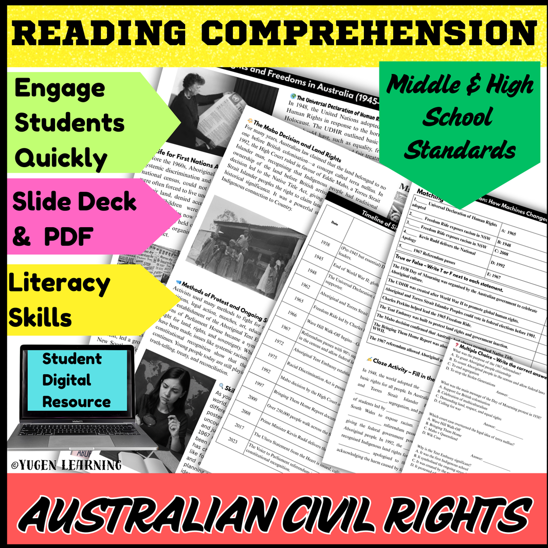 Overview History, Introduction to Australian Civil Rights (Digital & Printable)