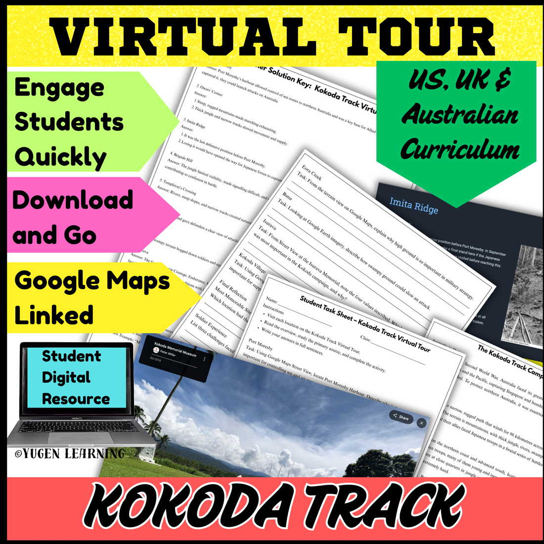 Kokoda Track Virtual Tour, WWII Australia History in the Pacific (Digital-Print)