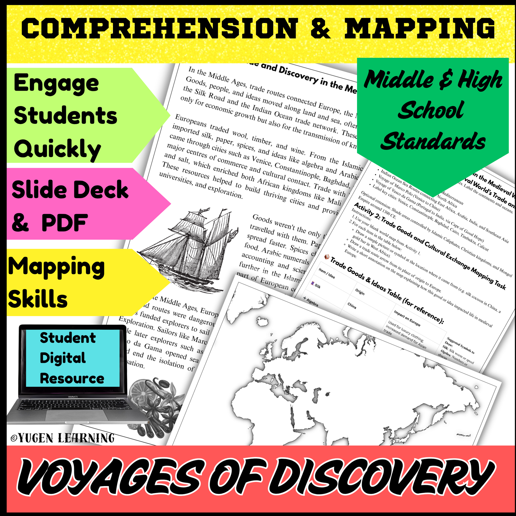 Voyages of Discovery, Medieval History Mapping, Slides