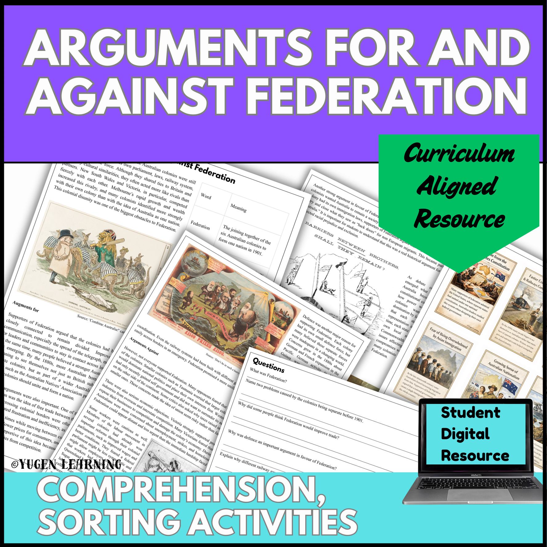 Australian Colonial History: Arguments For & Against Federation (Digital-Print)