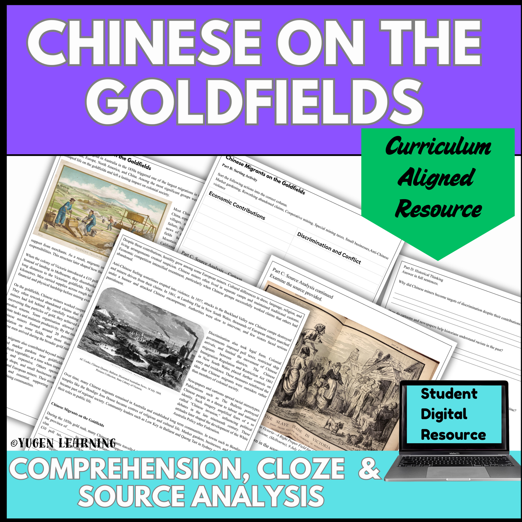 Australian Colonial History: Chinese Migrants on the Goldfields (Digital-Print)