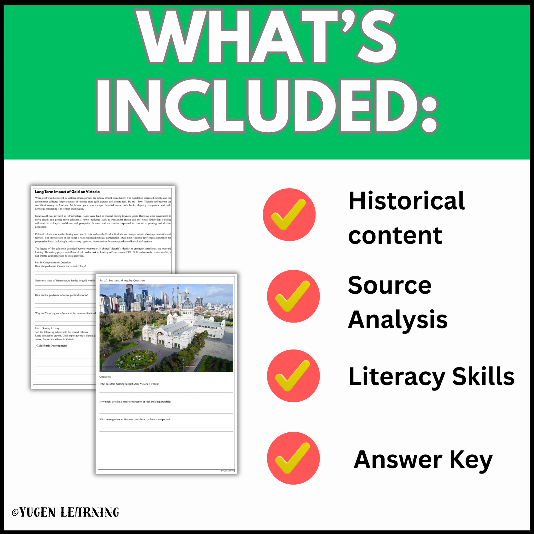Australian Colonial History: From Goldfields to Wealth (Digital & Printable)