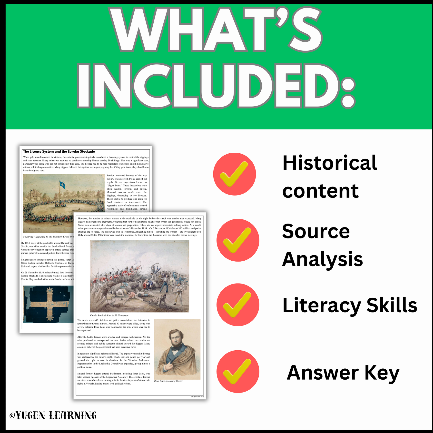 Australian Colonial History: Eureka Stockade Lesson (Digital & Printable)