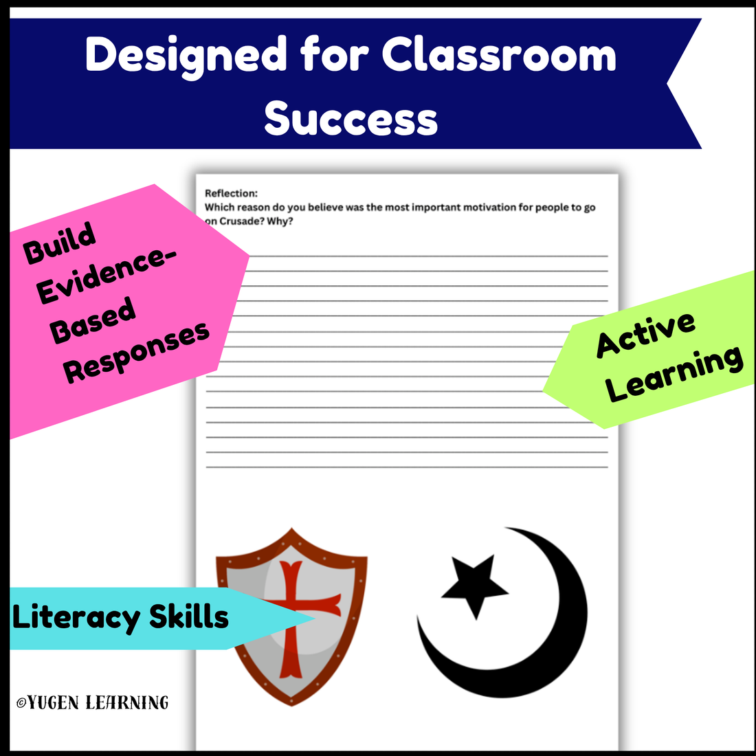 Medieval Crusades Card Sort, Why They Went Activity, Slides (Digital & Print)