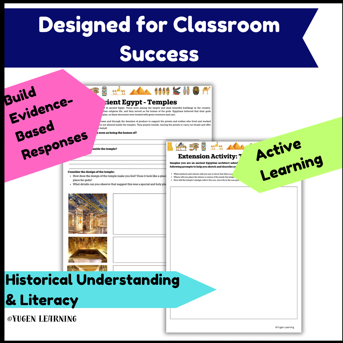 Ancient History - Ancient Egypt Valley of the Kings Guided Reading Worksheet