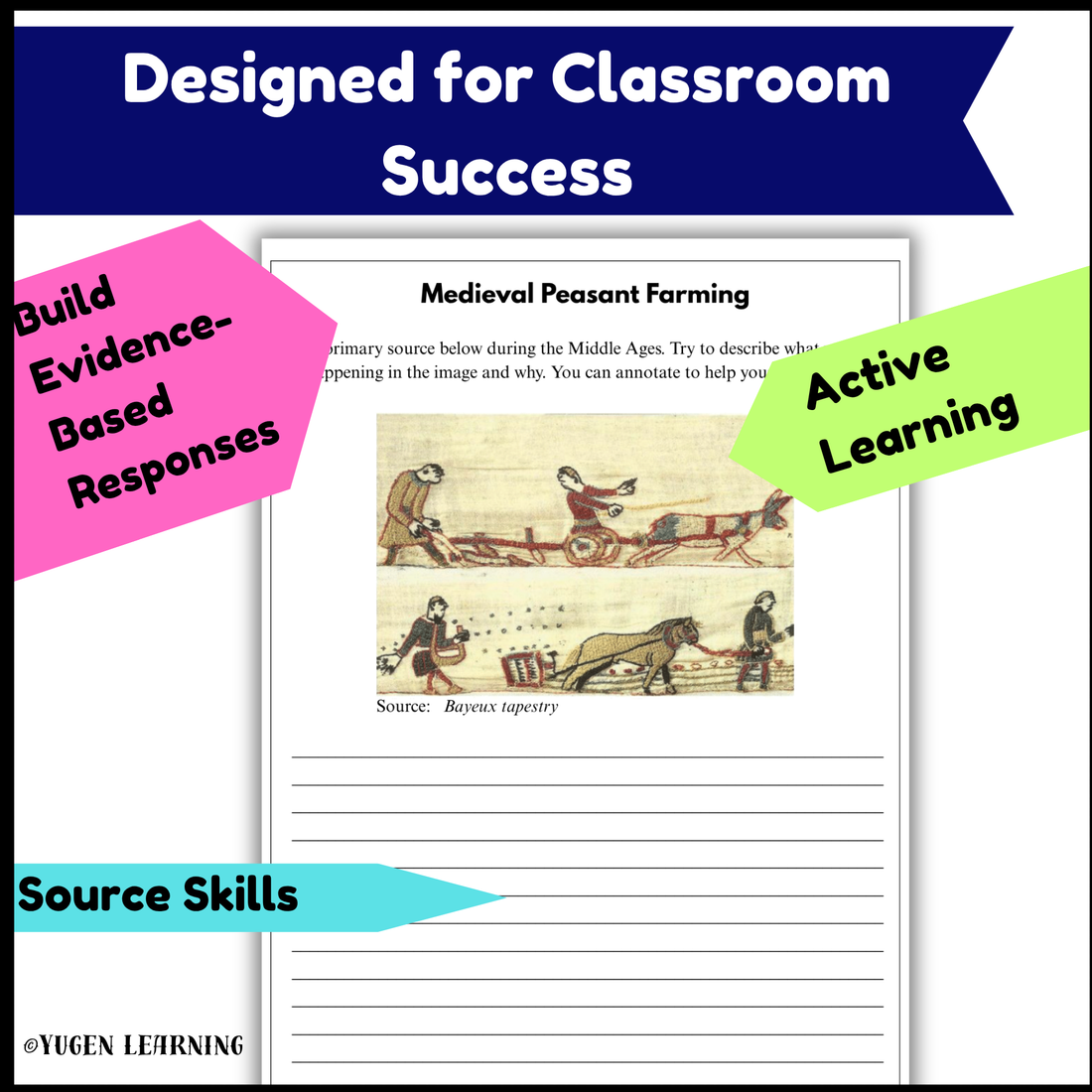 Medieval Peasant Life Worksheets, Farming, Housing, Diary Writing, Digital-Print