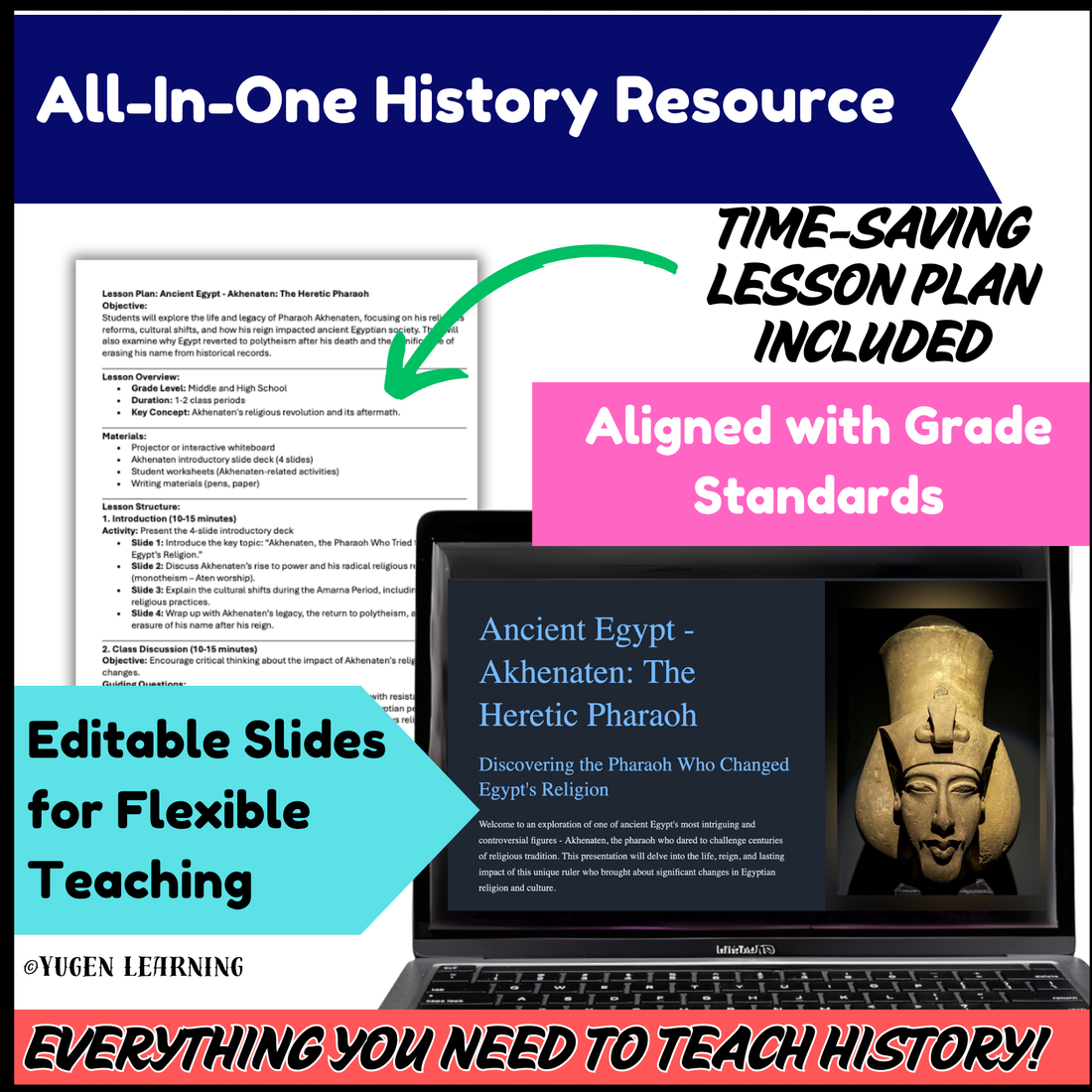 Akhenaten: The Heretic Pharaoh – Ancient Egypt activities, slide (Digital-Print)