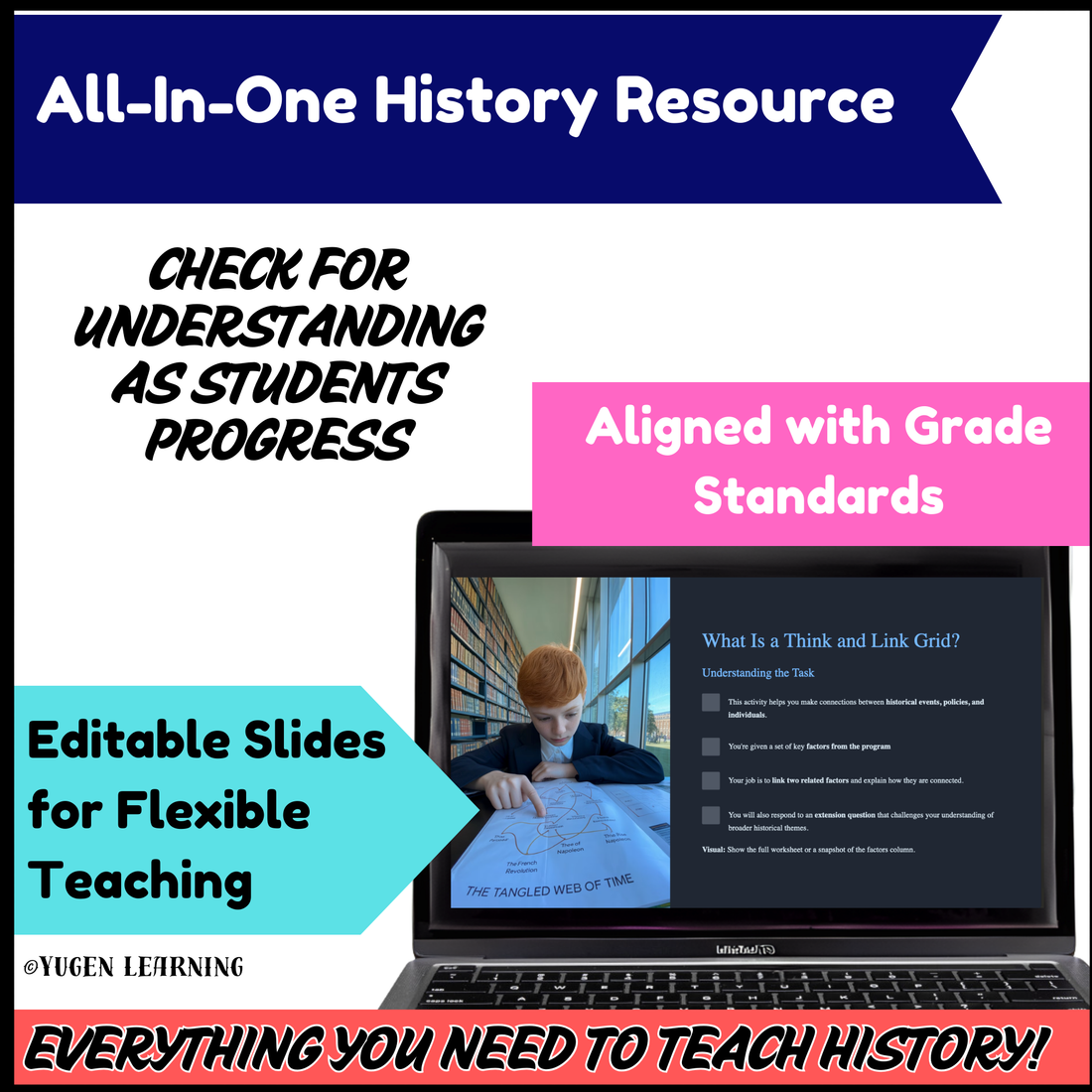 World War 2 History Factors Worksheet, Revision Critical Thinking Grid Activity